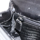 PRADA Chain Shoulder Bag Leather Black Silver Auth 186197A-22