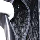 PRADA Chain Shoulder Bag Leather Black Silver Auth 186197A-23
