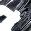 PRADA Chain Shoulder Bag Leather Black Silver Auth 186197A-11