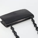 PRADA Chain Shoulder Bag Leather Black Silver Auth 186197A-6