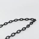 PRADA Chain Shoulder Bag Leather Black Silver Auth 186197A-8