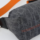 Christian Dior Trotter Canvas Flight Shoulder Bag Gray Silver Auth 186198V-11