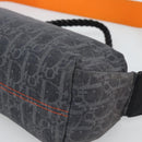 Christian Dior Trotter Canvas Flight Shoulder Bag Gray Silver Auth 186198V-12