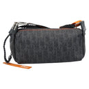 Christian Dior Trotter Canvas Flight Shoulder Bag Gray Silver Auth 186198V-3