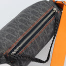 Christian Dior Trotter Canvas Flight Shoulder Bag Gray Silver Auth 186198V-6