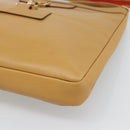 GUCCI Sherry Line Shoulder Bag Leather Brown Gold 001 4094 Auth 186199A-9