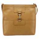 GUCCI Sherry Line Shoulder Bag Leather Brown Gold 001 4094 Auth 186199A-13