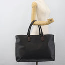 BOTTEGA VENETA Marco Polo Tote Bag PVC Black Gold Auth 186200A-21