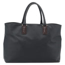 BOTTEGA VENETA Marco Polo Tote Bag PVC Black Gold Auth 186200A-2