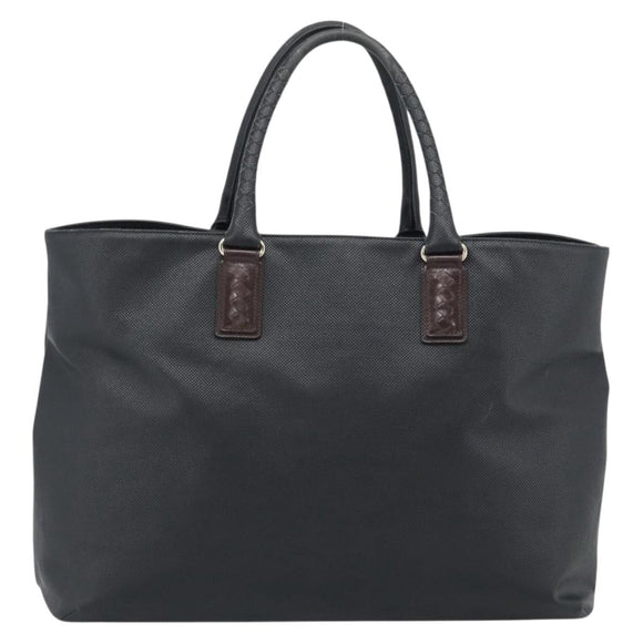 BOTTEGA VENETA Marco Polo Tote Bag PVC Black Gold Auth 186200A