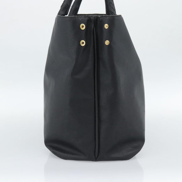 BOTTEGA VENETA Marco Polo Tote Bag PVC Black Gold Auth 186200A