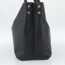 BOTTEGA VENETA Marco Polo Tote Bag PVC Black Gold Auth 186200A-4