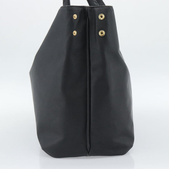 BOTTEGA VENETA Marco Polo Tote Bag PVC Black Gold Auth 186200A