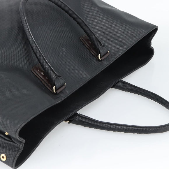BOTTEGA VENETA Marco Polo Tote Bag PVC Black Gold Auth 186200A