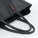 BOTTEGA VENETA Marco Polo Tote Bag PVC Black Gold Auth 186200A-7