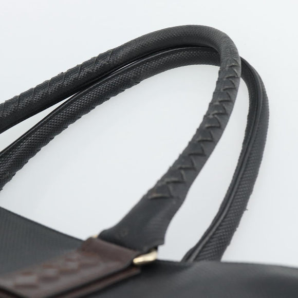 BOTTEGA VENETA Marco Polo Tote Bag PVC Black Gold Auth 186200A