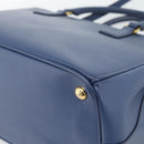 PRADA Hand Bag Saffiano leather 2way Blue Gold Auth 186202M-17