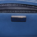 PRADA Hand Bag Saffiano leather 2way Blue Gold Auth 186202M-19