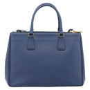 PRADA Hand Bag Saffiano leather 2way Blue Gold Auth 186202M-2