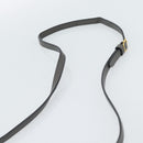 CELINE Pico Belt Hand Bag Leather 2way Gray Gold Auth 186203-9