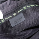 CHANEL Sports Line Shoulder Bag Nylon Black Silver CC Auth 186205SAV-18