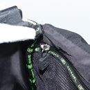 CHANEL Sports Line Shoulder Bag Nylon Black Silver CC Auth 186205SAV-21