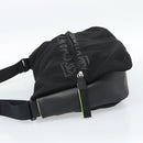 CHANEL Sports Line Shoulder Bag Nylon Black Silver CC Auth 186205SAV-3