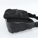 CHANEL Sports Line Shoulder Bag Nylon Black Silver CC Auth 186205SAV-4