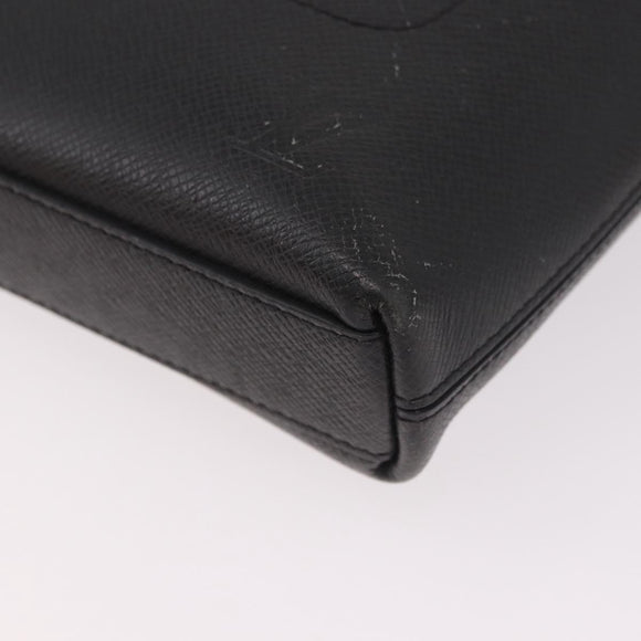LOUIS VUITTON Taiga Pochette Grigori Schoudertas Ardoise M32712 LV Auth 186206A