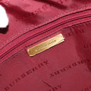 BURBERRY Nova Check Hand Bag Canvas Beige Gold Auth 186208A-16