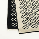LOUIS VUITTON Echarpsky Scarf Cashmere Black White LV Auth 186209M-16