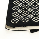 LOUIS VUITTON Echarpsky Scarf Cashmere Black White LV Auth 186209M-9