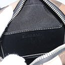 BURBERRY Nova Check Shoulder Bag PVC Brown Silver Auth 186210A-15