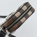BURBERRY Nova Check Shoulder Bag PVC Brown Silver Auth 186210A-6