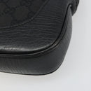 GUCCI GG Canvas Jackie Shoulder Bag Black Silver 00963 Auth 186211V-10