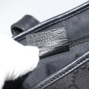 GUCCI GG Canvas Jackie Shoulder Bag Black Silver 00963 Auth 186211V-21