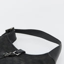 GUCCI GG Canvas Jackie Shoulder Bag Black Silver 00963 Auth 186211V-8