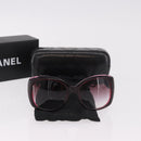 CHANEL COCO Mark Sunglasses plastic Red CC Auth 186219M-12