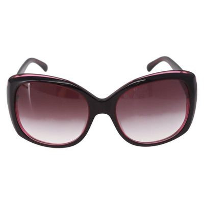 CHANEL COCO Mark Sunglasses plastic Red CC Auth 186219M - 0