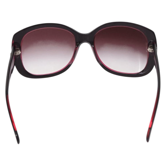 CHANEL COCO Mark Sunglasses plastic Red CC Auth 186219M