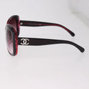 CHANEL COCO Mark Sunglasses plastic Red CC Auth 186219M-8