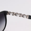 CHANEL Chain Sunglasses plastic Black CC Auth 186220M-9