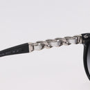 CHANEL Chain Sunglasses plastic Black CC Auth 186220M-10