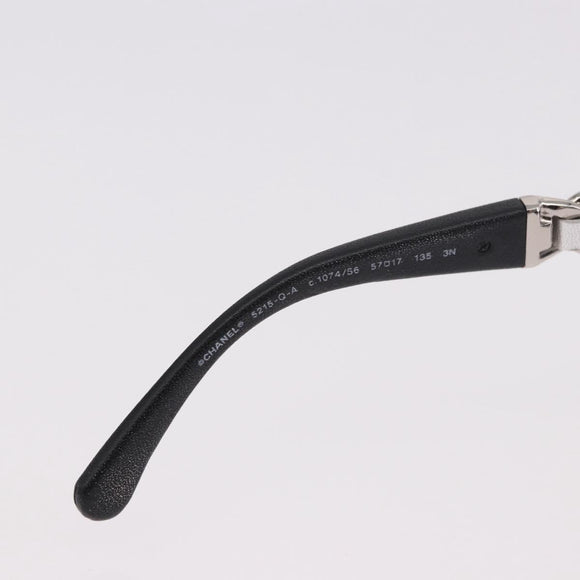 CHANEL Chain Sunglasses plastic Black CC Auth 186220M