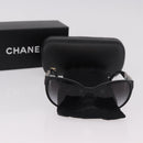 CHANEL Chain Sunglasses plastic Black CC Auth 186220M-12