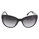 CHANEL Chain Sunglasses plastic Black CC Auth 186220M-13