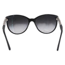 CHANEL Chain Sunglasses plastic Black CC Auth 186220M-2