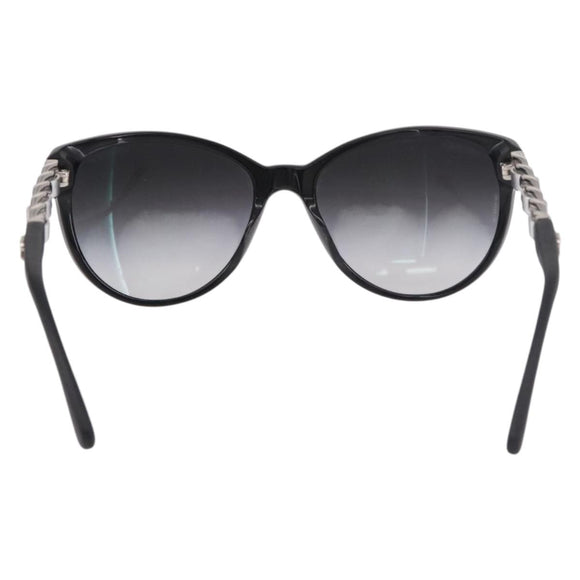 CHANEL Chain Sunglasses plastic Black CC Auth 186220M