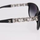 CHANEL Chain Sunglasses plastic Black CC Auth 186220M-6