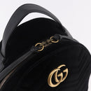 GUCCI GG Marmont Backpack Velor Black Gold 524568 Auth 186222SAM-9